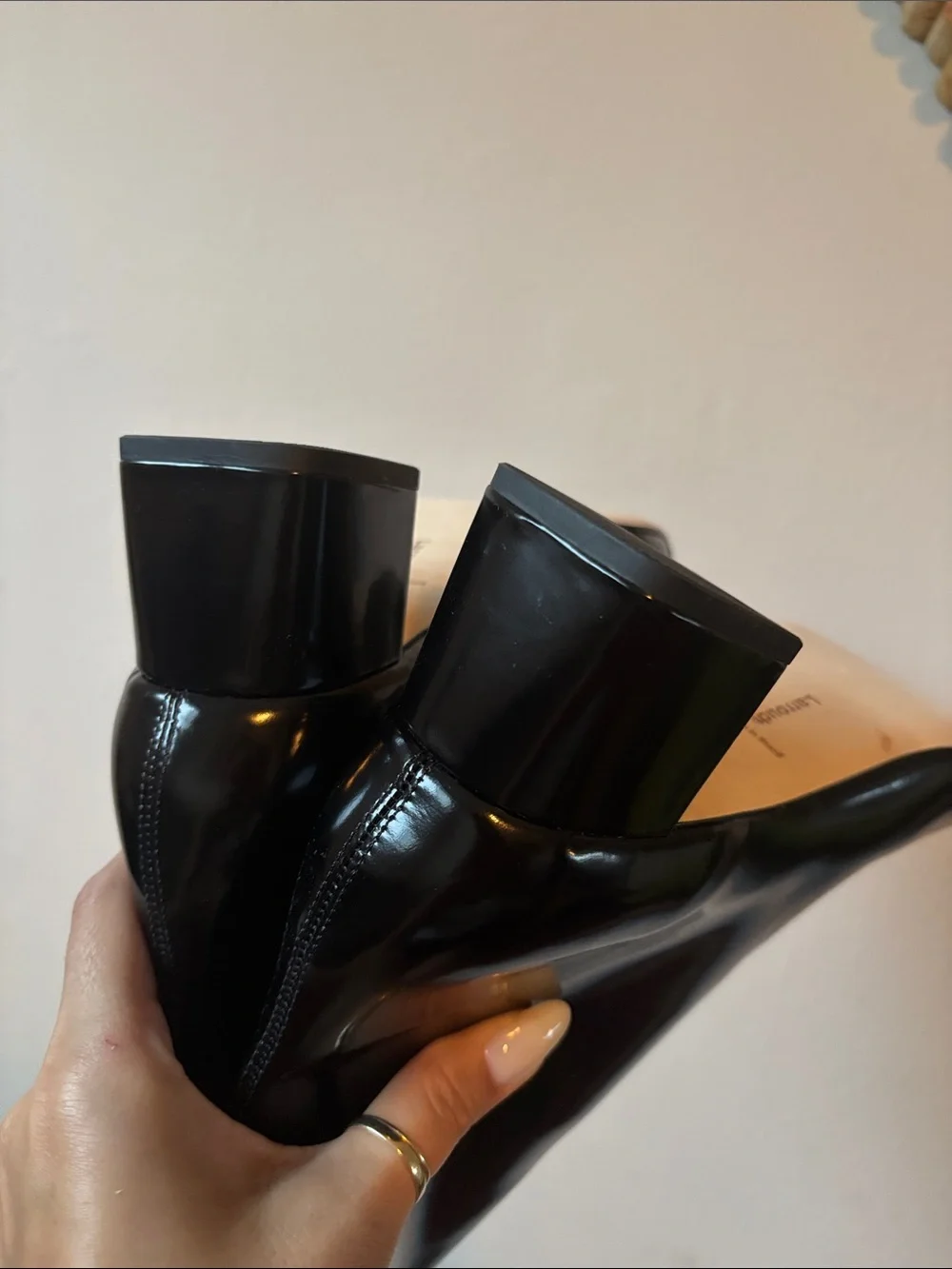 NWOT Larroudé Mini Edie Boot In Black Box Leather size 11